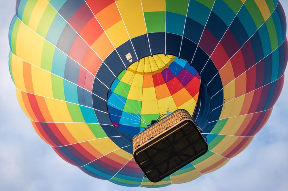 hot air balloon taking off